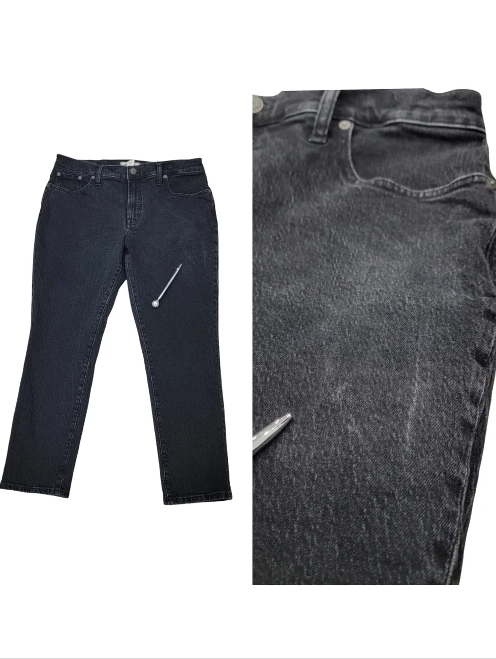 Madewell Mid-Rise Perfect Vintage Mom Jeans Faded Black Retro Women’s Size 31 - Picture 13 of 17